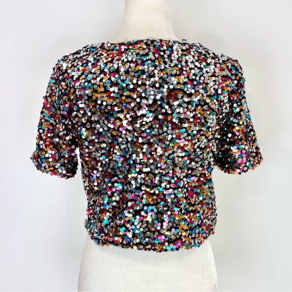 H&M multicolour sequinned top - Picture 5 of 7